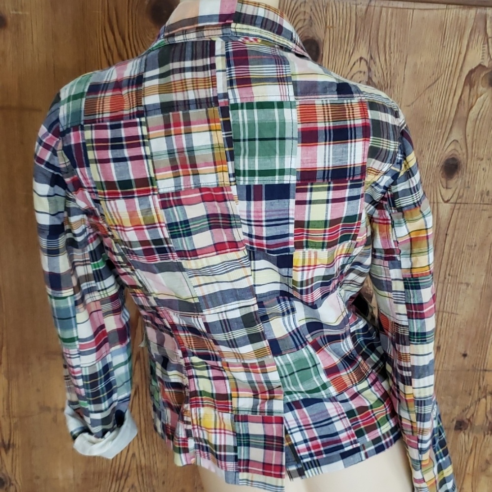 J.Crew Plaid Patchwork Blazer Size Small - image 5